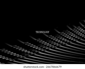 Black background vector luxury invitation card. Elegant wavy lines pattern on black background. Premium design illustration for wedding, vip cover template, grand opening, flyer, etc.