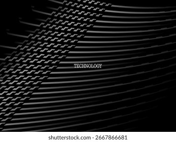 Schwarzer Hintergrund, Vektor, Luxus-Einladungskarte. Elegante wellenförmige Linien Muster auf schwarzem Hintergrund. Premium-Design-Illustration für Hochzeit, Vip-Cover-Vorlage, große Öffnung, Flyer, etc.