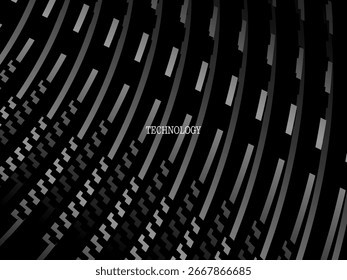 Tarjeta de invitación de lujo de Vector de fondo negro. Elegante patrón de líneas onduladas sobre fondo negro. Ilustración de diseño de Premium para boda, Plantilla de portada VIP, gran apertura, volante, etc.