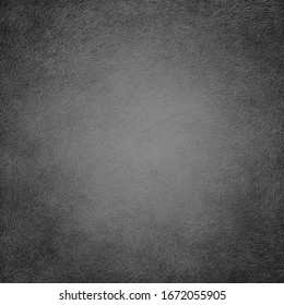 Vector de fondo negro con textura, líneas blancas rascadas con angustia sobre fondo negro en una ilustración de textura de estilo de cuero, centro gris claro y diseño de borde oscuro, patrón de grueso abstracto