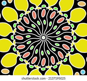 Black background vector with yellow and multicolored stripes as a background.