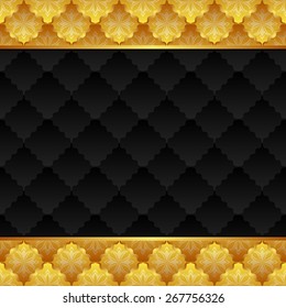 black background with vintage border