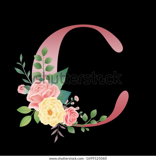 Black Background Vintage Hand Drawn Rose Stock Vector (Royalty Free ...