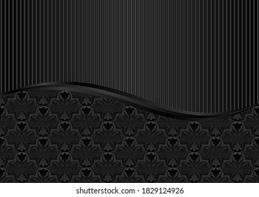 black background with vintage pattern