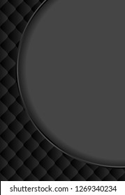 black background with vintage pattern and round banner