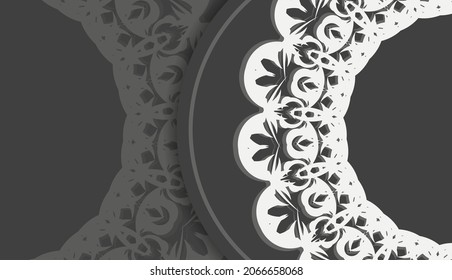 Black background with vintage white pattern for design under your text