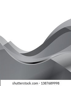 Black background with wave - Abstract Business Background