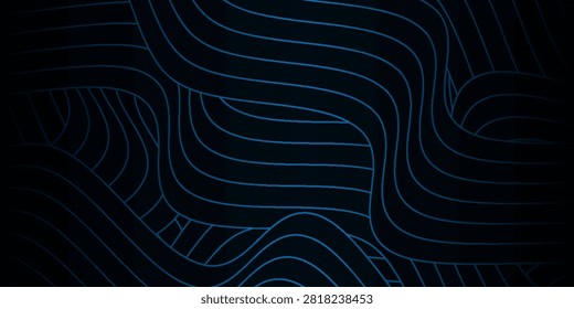 Black background whit line pattern element. modern vector