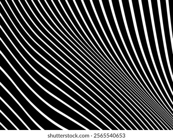 Black background with white abstract line pattern. Modern abstract background.	
