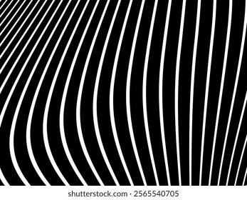 Black background with white abstract line pattern. Modern abstract background.	
