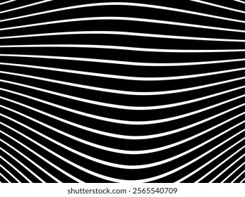Black background with white abstract line pattern. Modern abstract background.	
