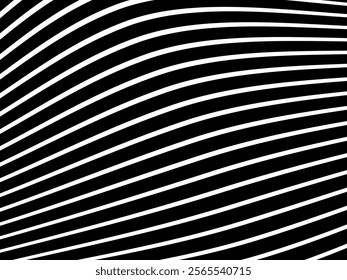 Black background with white abstract line pattern. Modern abstract background.	
