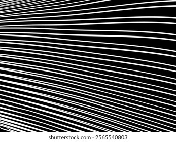 Black background with white abstract line pattern. Modern abstract background.	
