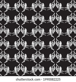 black background with white abstract pattern