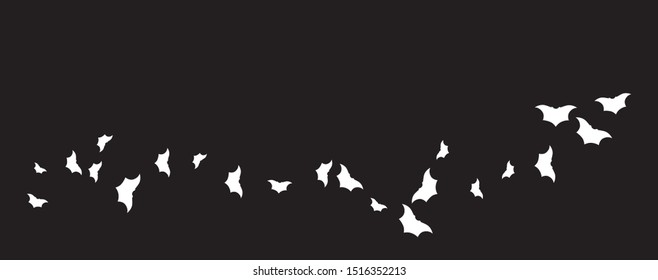 black background with white bats, vector