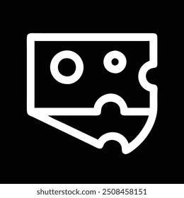 black background white cheese yummy vector logo