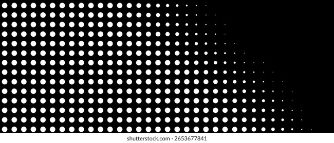 Black background with white dots. modern eps10. dots background illustration