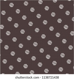 Black background with white dots. Vector.
