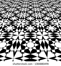 Black background with white elements that make up the grid