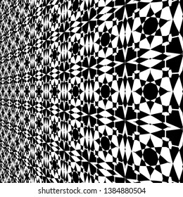 Black background with white elements that make up the grid