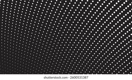 Black background with white halftone abstract for wallpaper or backdrop
