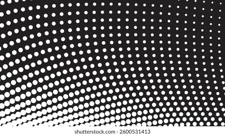Black background with white halftone abstract for wallpaper or backdrop