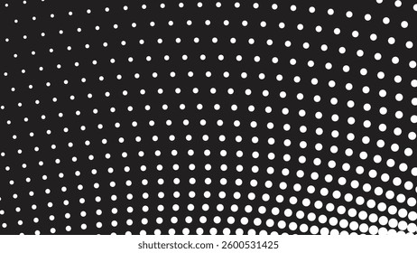 Black background with white halftone abstract for wallpaper or backdrop