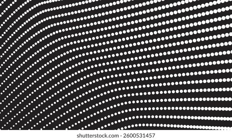 Black background with white halftone abstract for wallpaper or backdrop