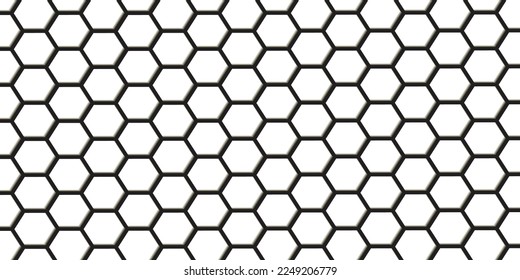 Black background and white hexagon