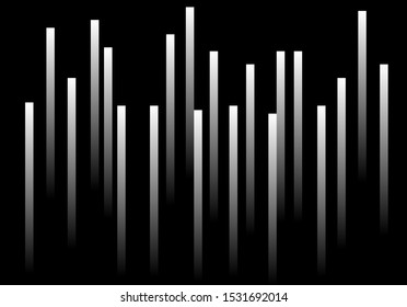 Black background with white illuminated bars.