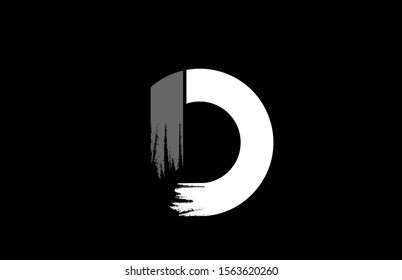 Black Background Black White Letter D Stock Vector (Royalty Free ...