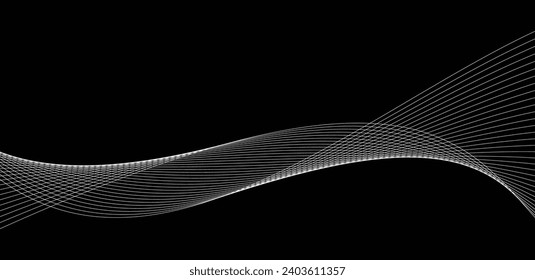 Black background and white line
