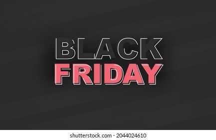 Grabación de textos en blanco y rojo de fondo negro, venta de viernes negro