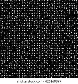 Black background with white speckles. Black and white vector texture