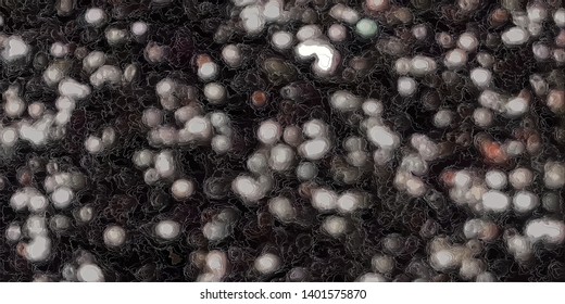 Black background with white spots for the design of sites and backgrounds for YouTube channel. Vector illustration
