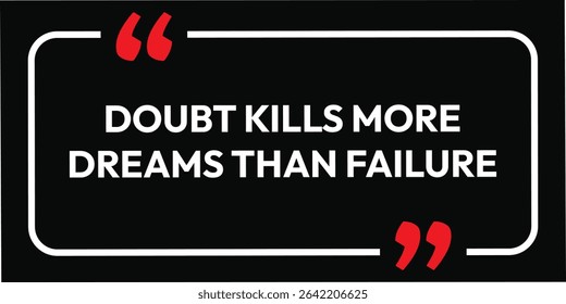 Black background and white text business design. Growth Motivational Quotes Poster Design Template Vector do it improvements educated keep learning life changing make it happen. 