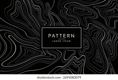 plano de fundo preto com linhas onduladas brancas 