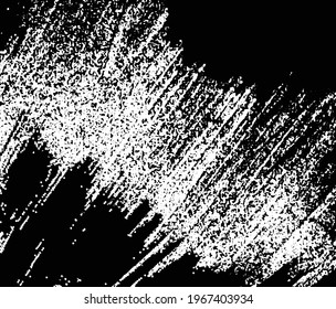 Black background wit black and white brush stroke, distress texture, dirty rough brush  stroke with torn edge