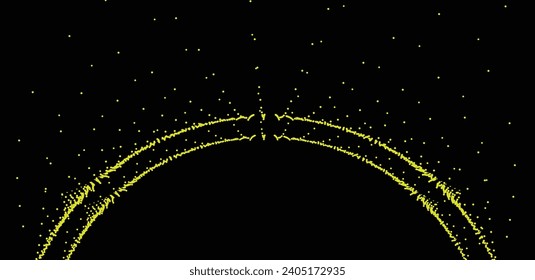 Black background and yellow dot
