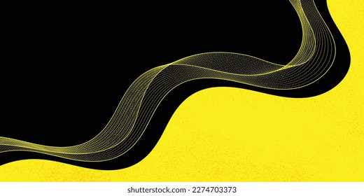 Black background and yellow line 