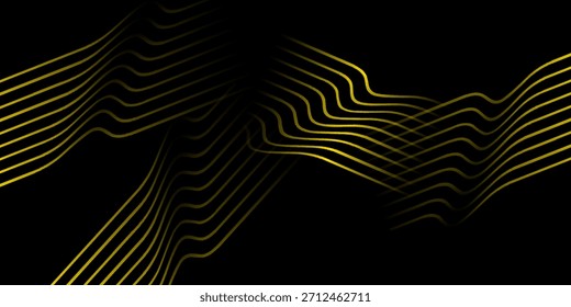 Fundo preto e linha amarela