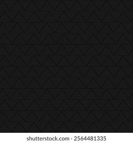 black background zig zag triangle shape lined metal pattern vector