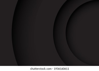 fondo negro. Resumen del fondo de la capa de recorte de 3d de círculo.