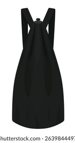 Black backpack bag. vector illustration