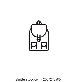 black backpacking illustration for icon design