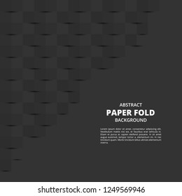 Black baclground with paper fold pattern. This vector background can be used for book covers, posters, brochures, advertisements, promotions, announcements, wallpaper, websites and much more.