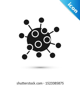 Black Bacteria icon isolated