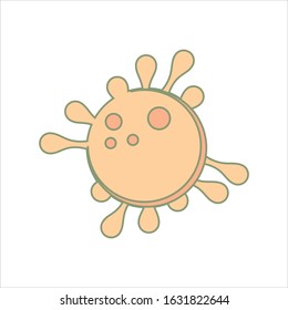 Black Bacteria icon isolated on white background. Bacteria and germs, microorganism disease causing, cell cancer, microbe, virus, fungi