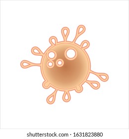 Black Bacteria icon isolated on white background. Bacteria and germs, microorganism disease causing, cell cancer, microbe, virus, fungi