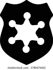 Black badge, police, sheriff icon